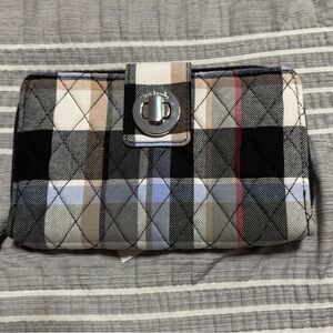 Vera Bradley Plaid Wallet with Turn Lock Retail $75